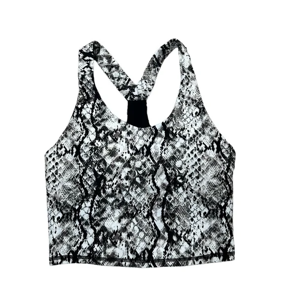 2/$30 Kyodan Snakeskin Print Athleisure Sports Bra Crop Top Built in Bra Size XS - Picture 2 of 8